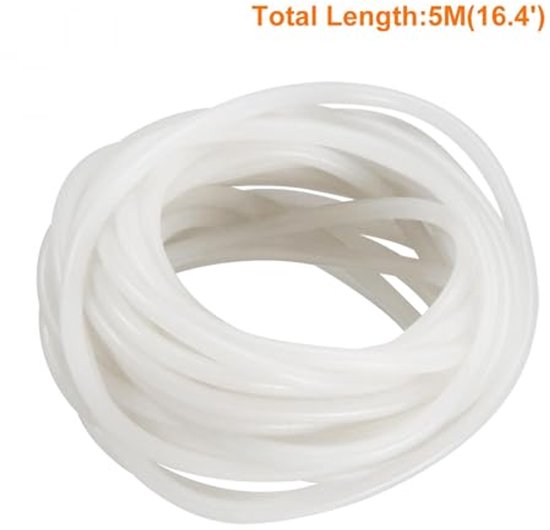 Silicone Tube 5mm ID x 8mm OD 5m/16.4ft Length, Flexible Silicone Rubber Tube, Water Air Hose Pipe for Pumpkin Transfer Translucent — afbeelding 3