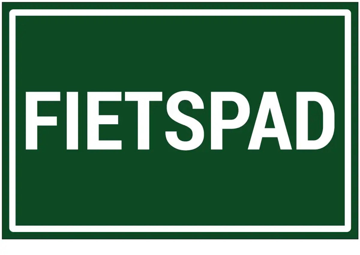 Fietspad sticker | 30 x 20 cm