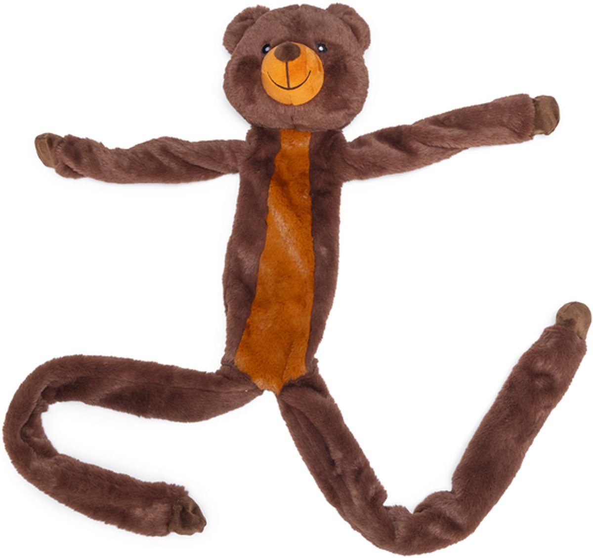Beeztees Pluche Hondenspeeltje Beer met Touw Bruin 100 x 14 x 12 cm - Hond