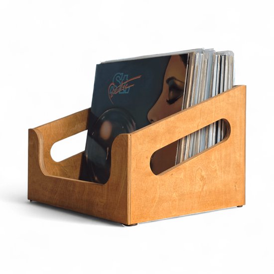 Lp Box Hout LP bak | vinyl platen bak | bruin | opbergbox | vinyl kist | hout ...