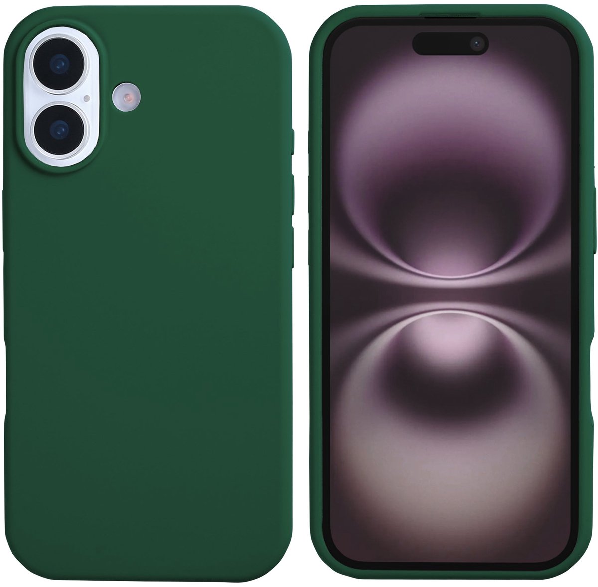 Rixus Soft TPU Phone Case With MagSafe For iPhone 17 Dark Green