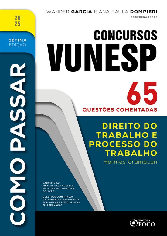 Como Passar em Concursos Vunesp - 7ª Ed -2025 - cover