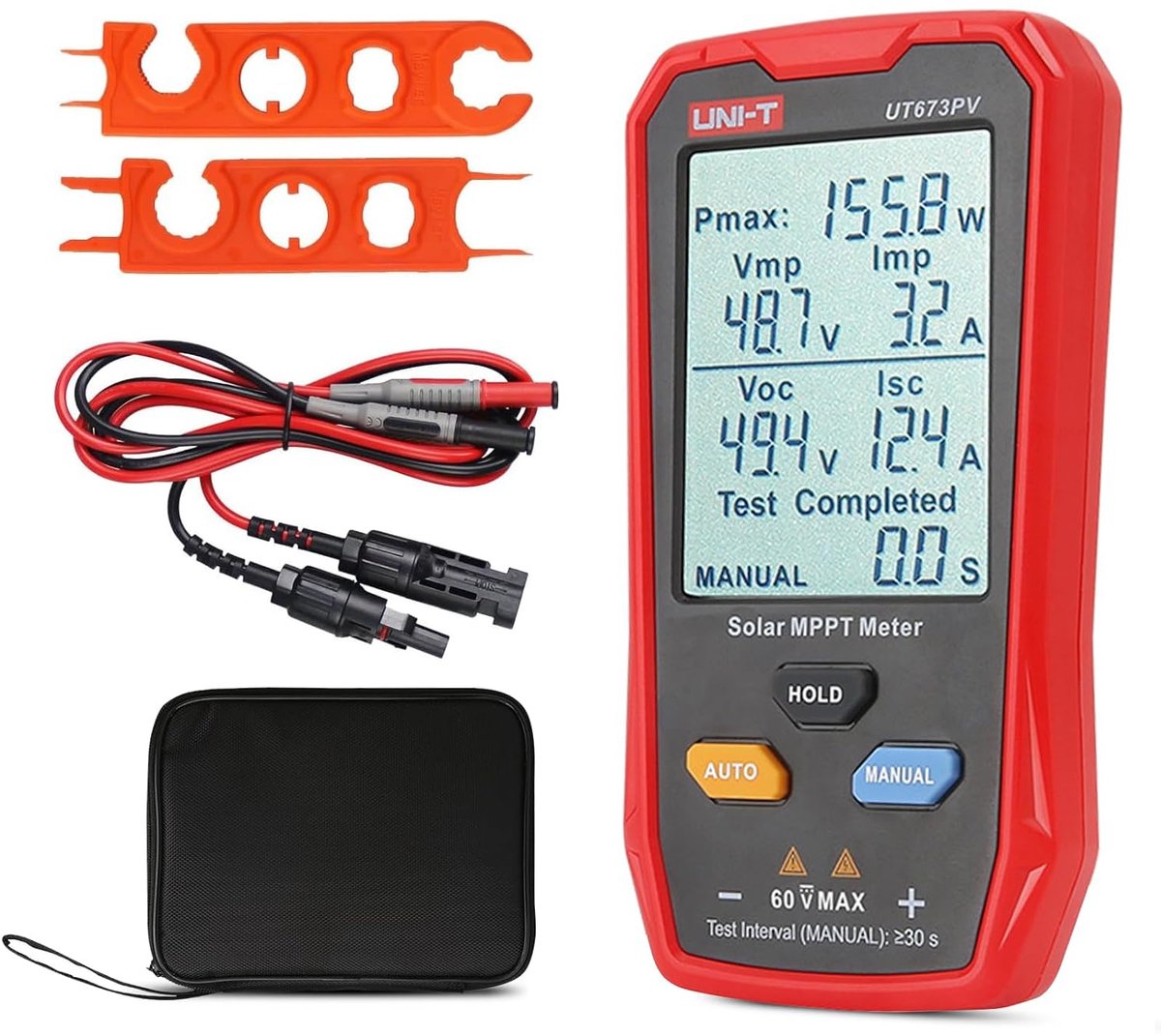 Zonnepaneeltester 800W fotovoltaïsche multimeter met LCD-display en foutoplossing