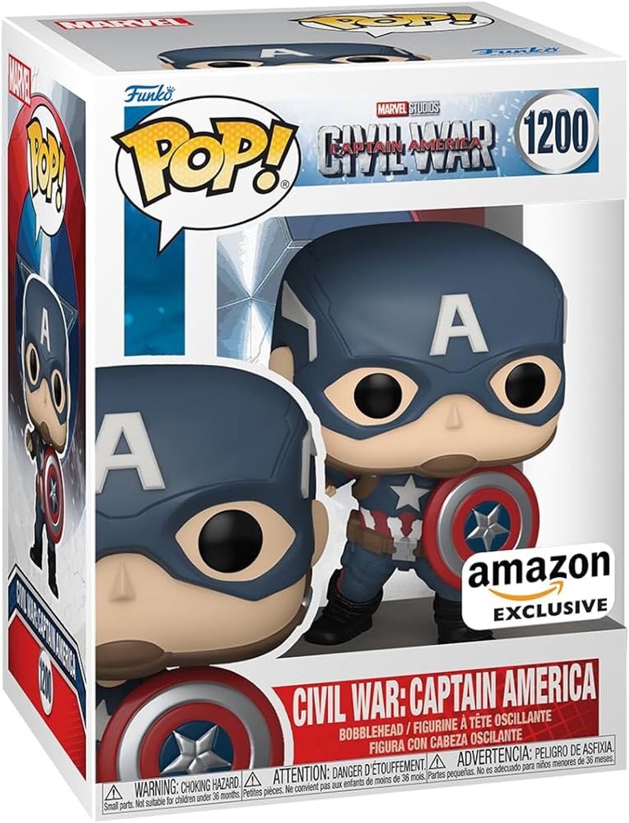 Funko Pop! Marvel: Captain America: Civil War (Build-A-Scene) - Captain America Exclusive