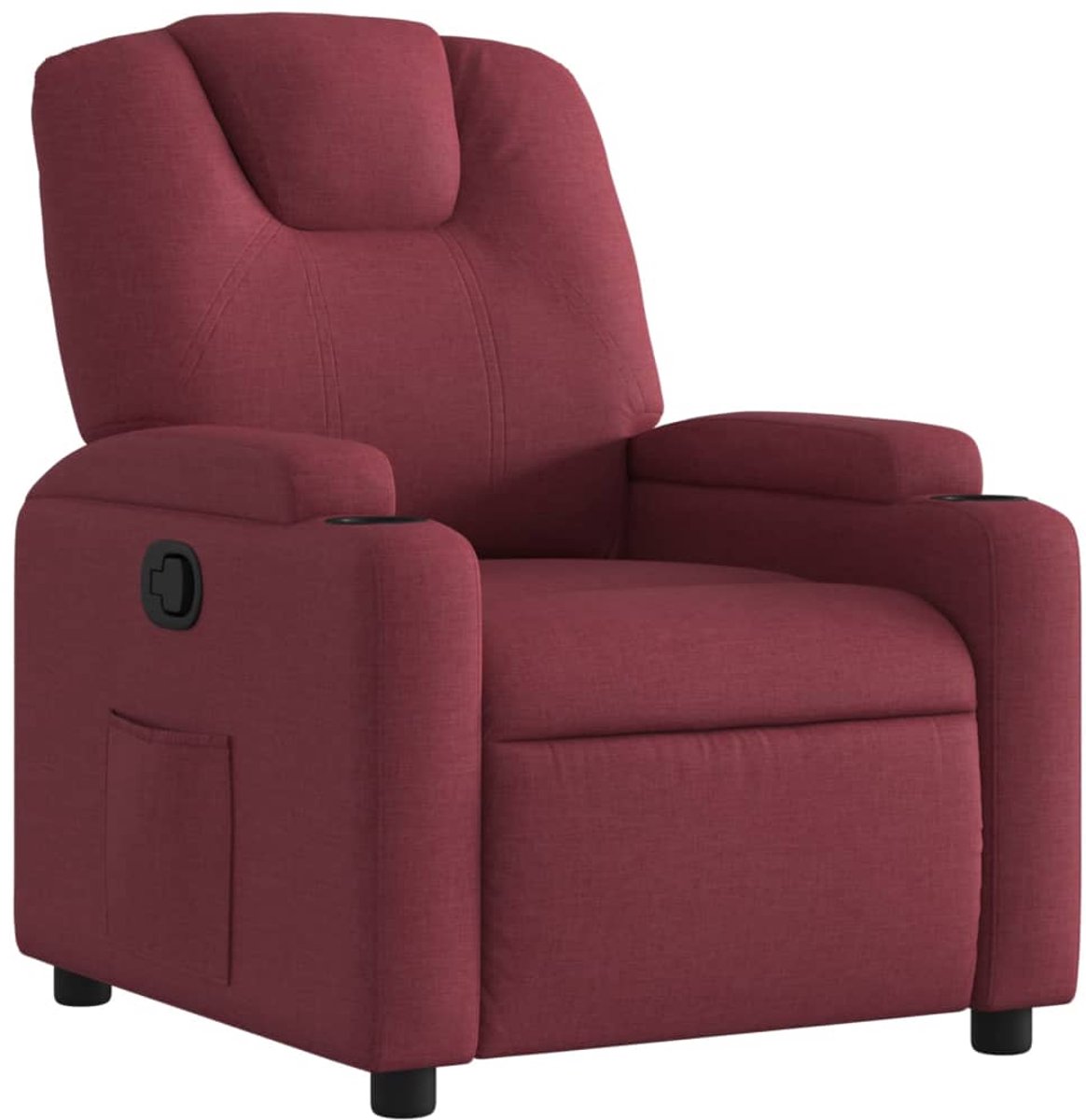 vidaXL Fauteuil - verstelbaar - stof - wijnrood