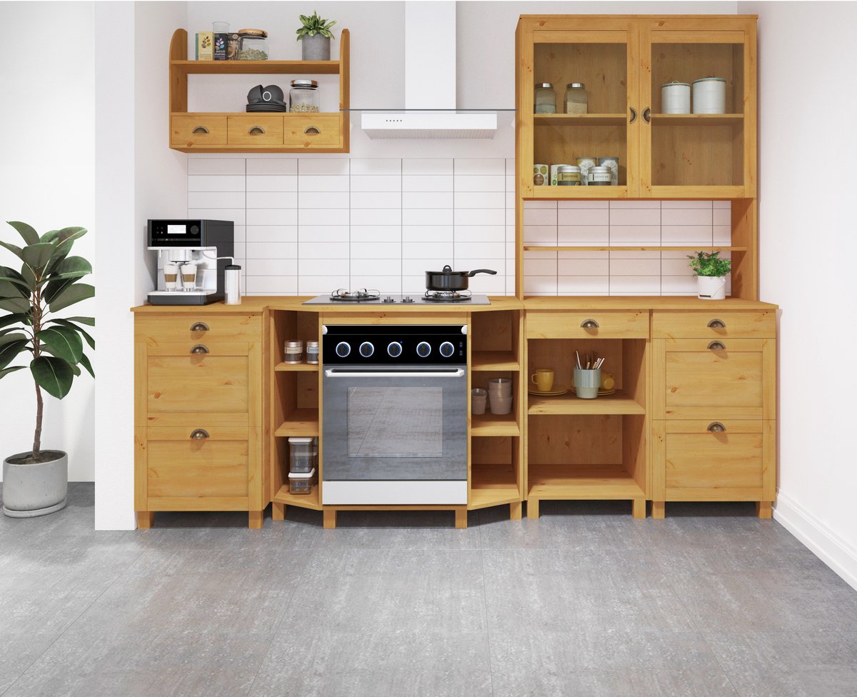 Toscana-Keuken CupBoard 3 lades in beitswas