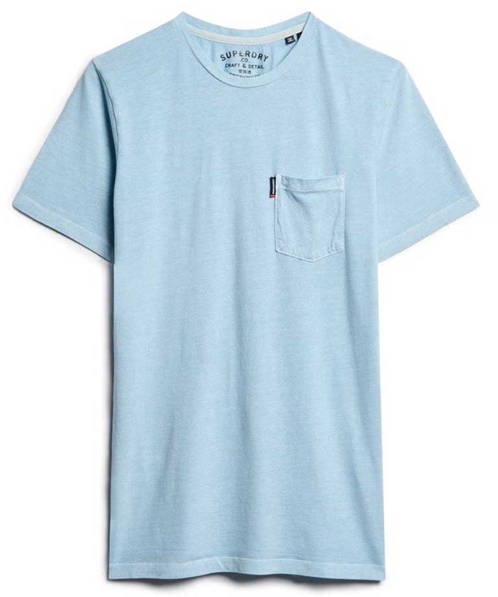 Superdry Classic Essential T-shirt met Zak Heren T-shirts Blauw