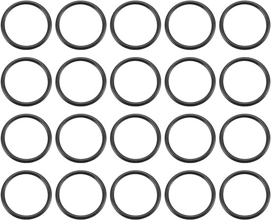 Niniang 5 stuks 110 mm industriële O-ring flexibel, van rubber, zwart, 5 mm