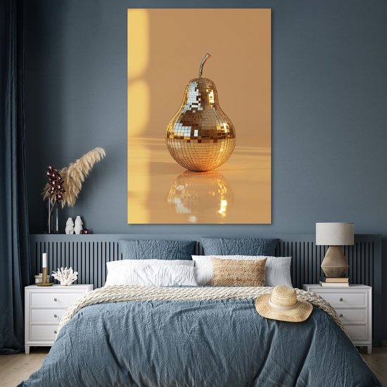 Affiche 120x180 cm - Goud - Disco - Glitter - Poire - Posters - Décoration murale cuisine - Décoration murale Décoration murale salon - Accessoires décoratifs - Décoration murale chambre