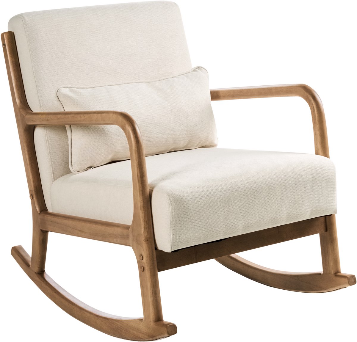 SKOVDE - Schommelstoel - Lichtbeige - Polyester