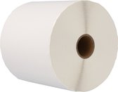 Een rol met blanco labels, van voren gezien.