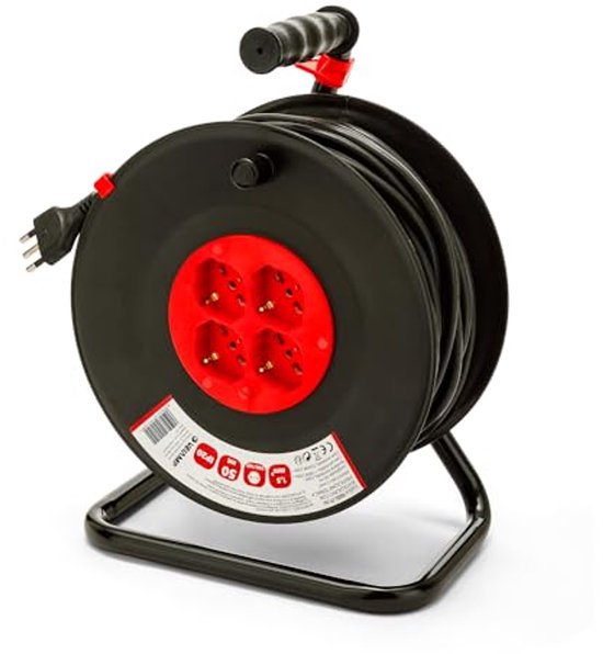 Rallonge avec enrouleur de câble 50 m – 4 Prises électriques ...