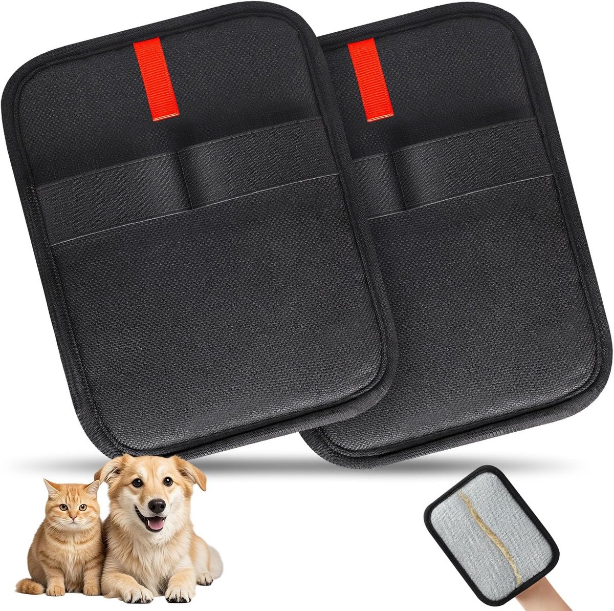 2-pack handschoenen voor het verwijderen van dierenhaar, herbruikbare handschoenen voor het verwijderen van statische dierenhaar, zeer efficiënte handschoenen voor het verwijderen van dierenhaar, handschoenen voor het verzorgen van katten