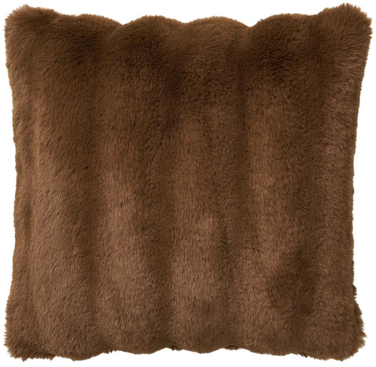 Lærke sierkussen 45×45cm imitatiebont bruin.