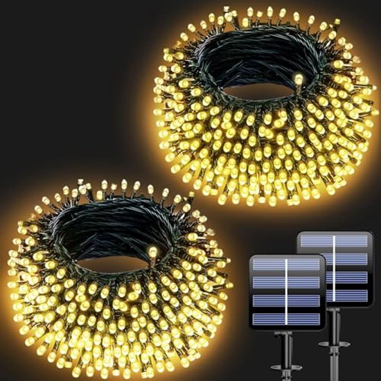 Tuinverlichting Bolletjes Lichtsnoer - 5 Meter - Zonne-energie - Koel Wit