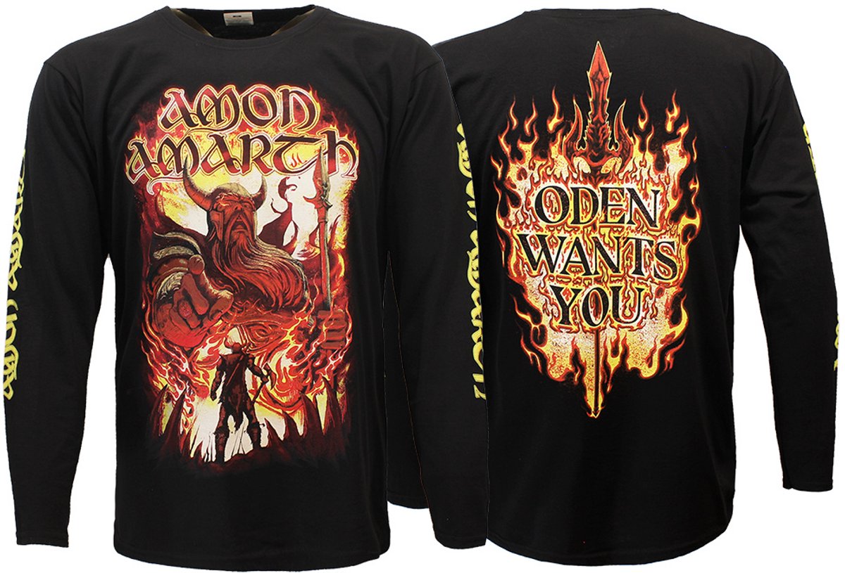 Amon Amarth Oden Wants You Longsleeve T-Shirt - Officiële Merchandise - M