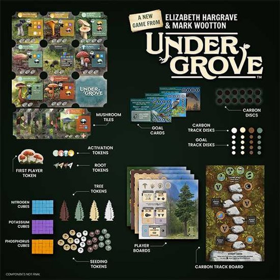Undergrove - Bordspellen - Gezelschapsspel - Familiespel - Strategie & Natuurbouw –Competitief spel voor 1-4 spelers - Natuurlijke omgeving - Tegellegspel - Engels - Alderac Entertainment Group