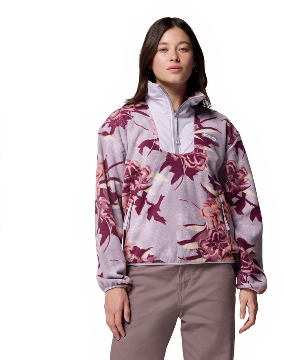 Columbia Sequoia Grove™ Printed Fleece Met Halve Rits Paars L Vrouw