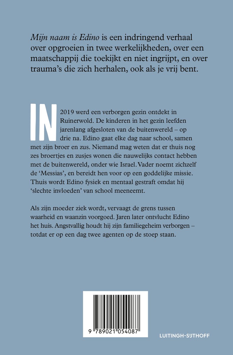 Mijn naam is Edino - back cover