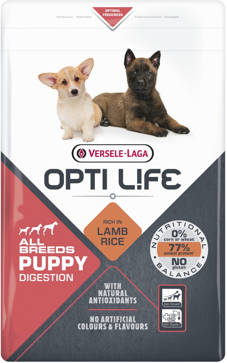 Opti Life Puppy Digestion All Breeds - Hondenbrokken - 2.5 kg