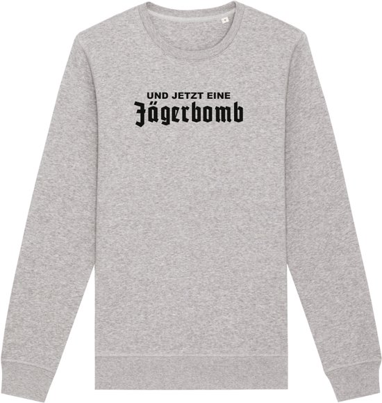Jägerbomb wintersport sweater grijs L - zwart - soBAD. | Foute apres ski outfit | kleding | verkleedkleren | wintersporttruien | wintersport dames en heren