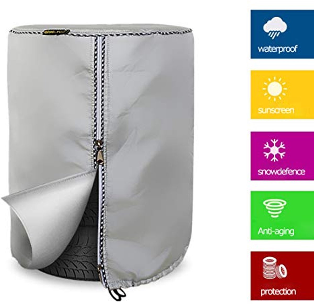 Bandenopberghoezen en bandenopbergtas - Waterdicht en stofdicht - Tot 32 inch (84 cm)