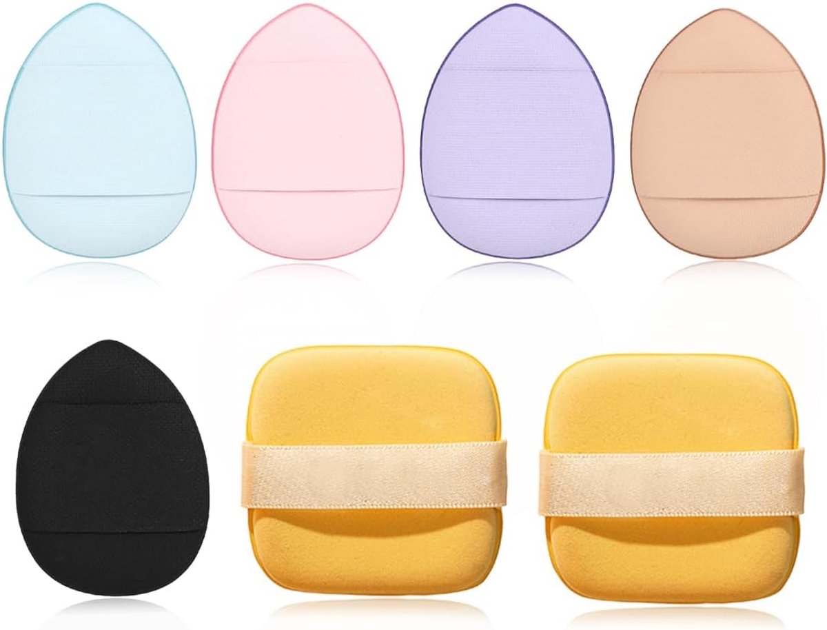 5 Pcs Finger Puff Mini Puffs - 2 Pieces Wet and Dry Butter Puffs - Geschikt voor Foundation - Concealer - Zachte Cosmetica - Multifunctionele en Comfortabele Makeup Tools