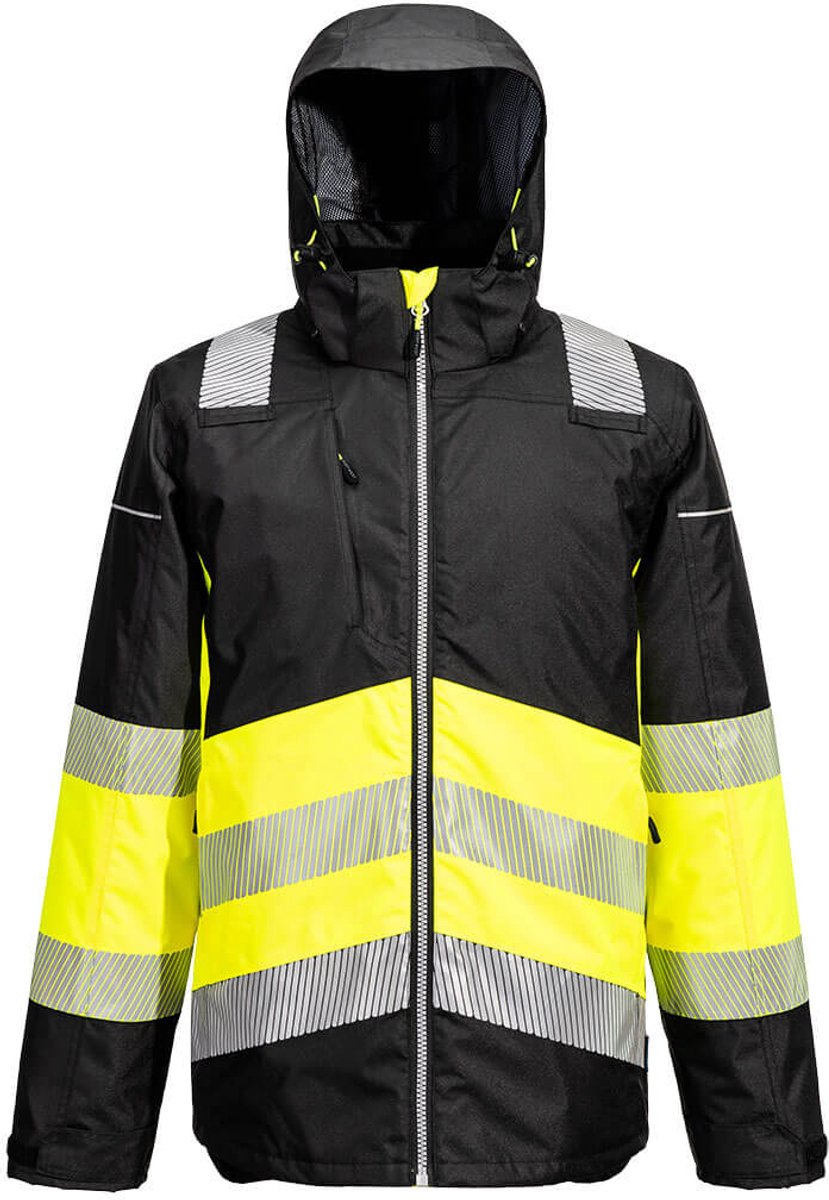 Portwest PW3 Hi-Vis Klasse 1 Winterjack PW364 - Geel/Zwart - S