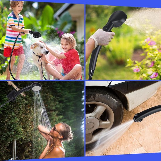 Test douche de camping portable : pompe électrique rechargeable 6000 mAh