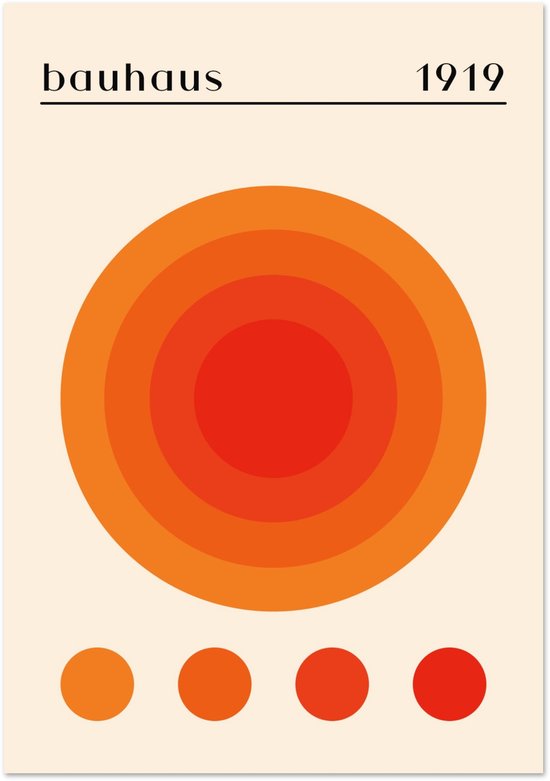 Affiche Bauhaus - Orange Dot 70x100 cm