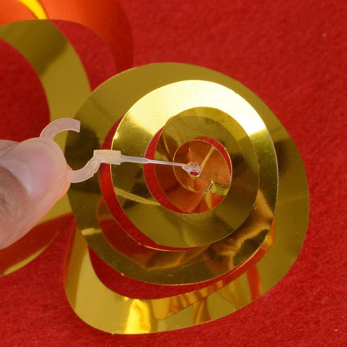 48 Stück Hängende Spiralen Grlande Luftschlangen Party Dekorationen Folien Wirbel Deckenhänger für Geburtstag Hochzeiten Weihnachten Karneval Fasching Deko