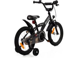 2Cycle Biker kinderfiets 16 inch (4 tot 6 jaar) voor jongens zwart