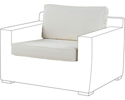 ARDEA - Tuinkussenhoezen set fauteuil - Wit - Polyester