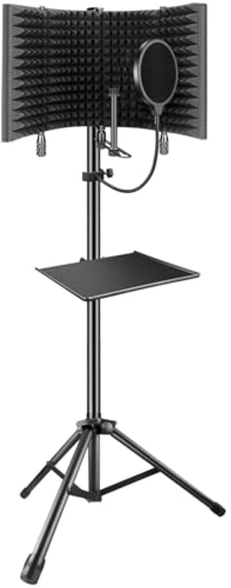 Studio Opname Microfoon Isolatie Shield met Popfilter en Statief voor Zingen en Opnemen