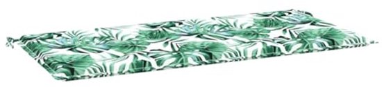 Foto: Tuinbank kussen 120x50x4cm oxford stof met bladeren