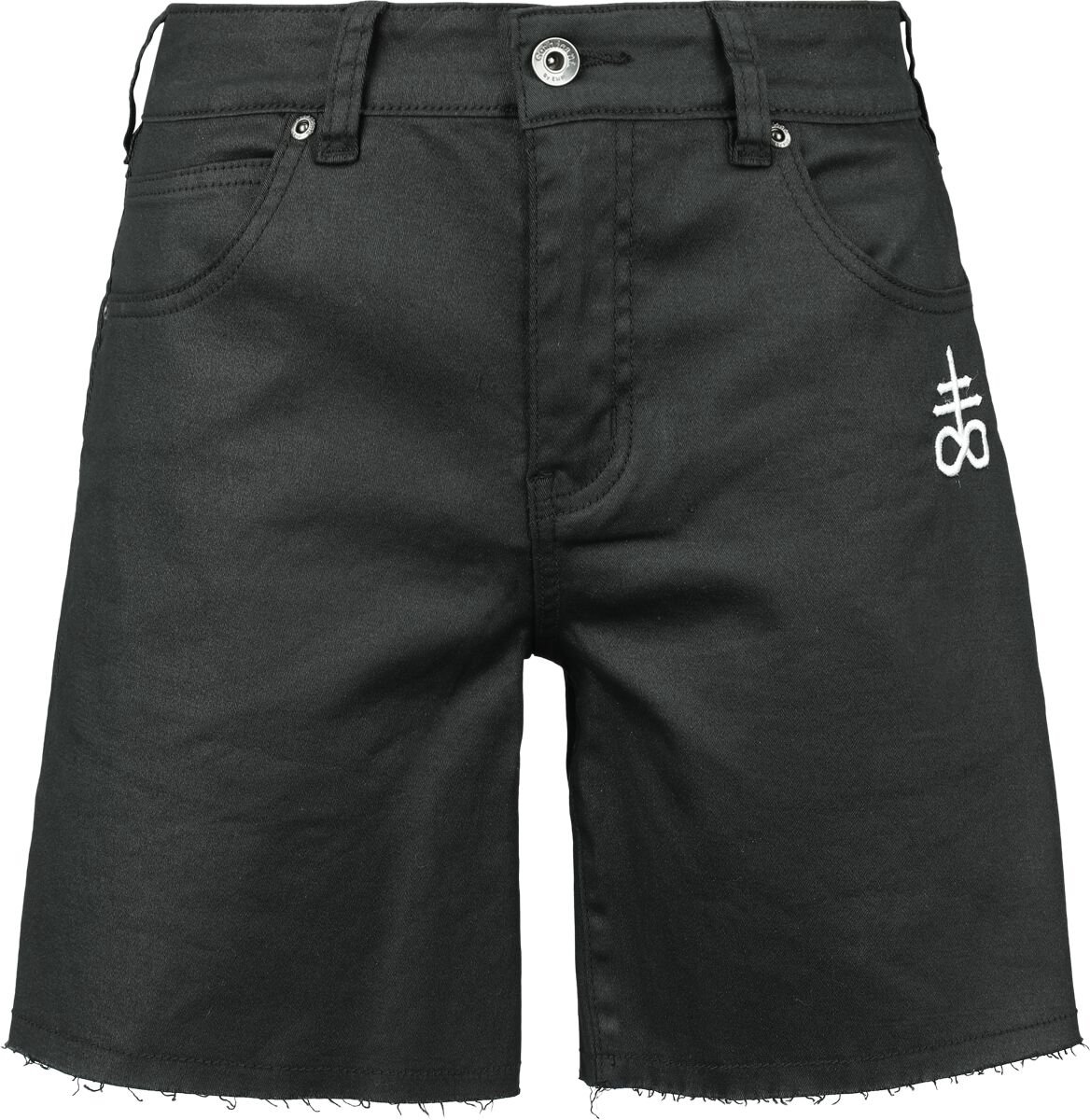 Gothicana Zwarte shorts met Leviathan kruis - Dames - 29