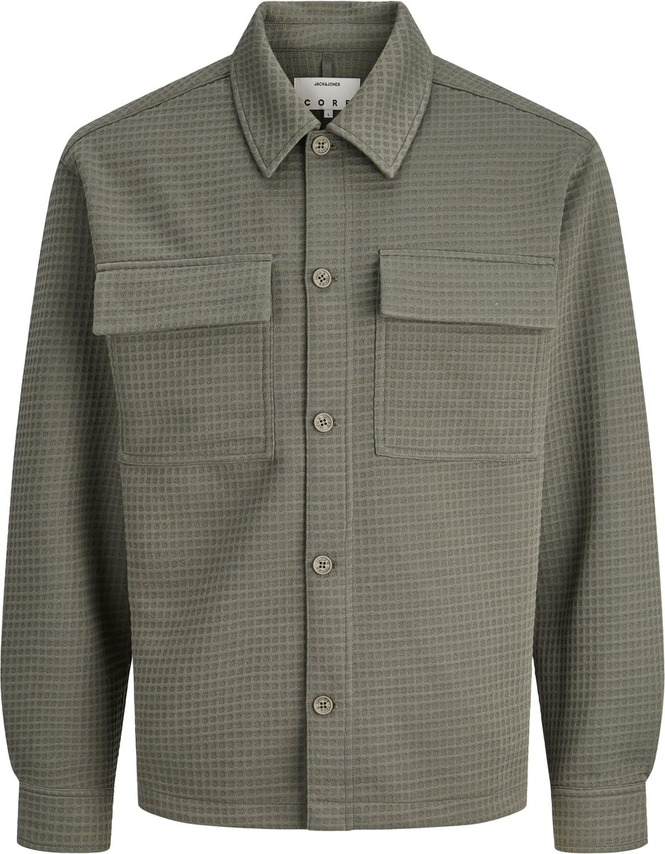JACK & JONES - JCOFUSION JERSEY WAFFLE OVERSHIRT Heren Overhemd