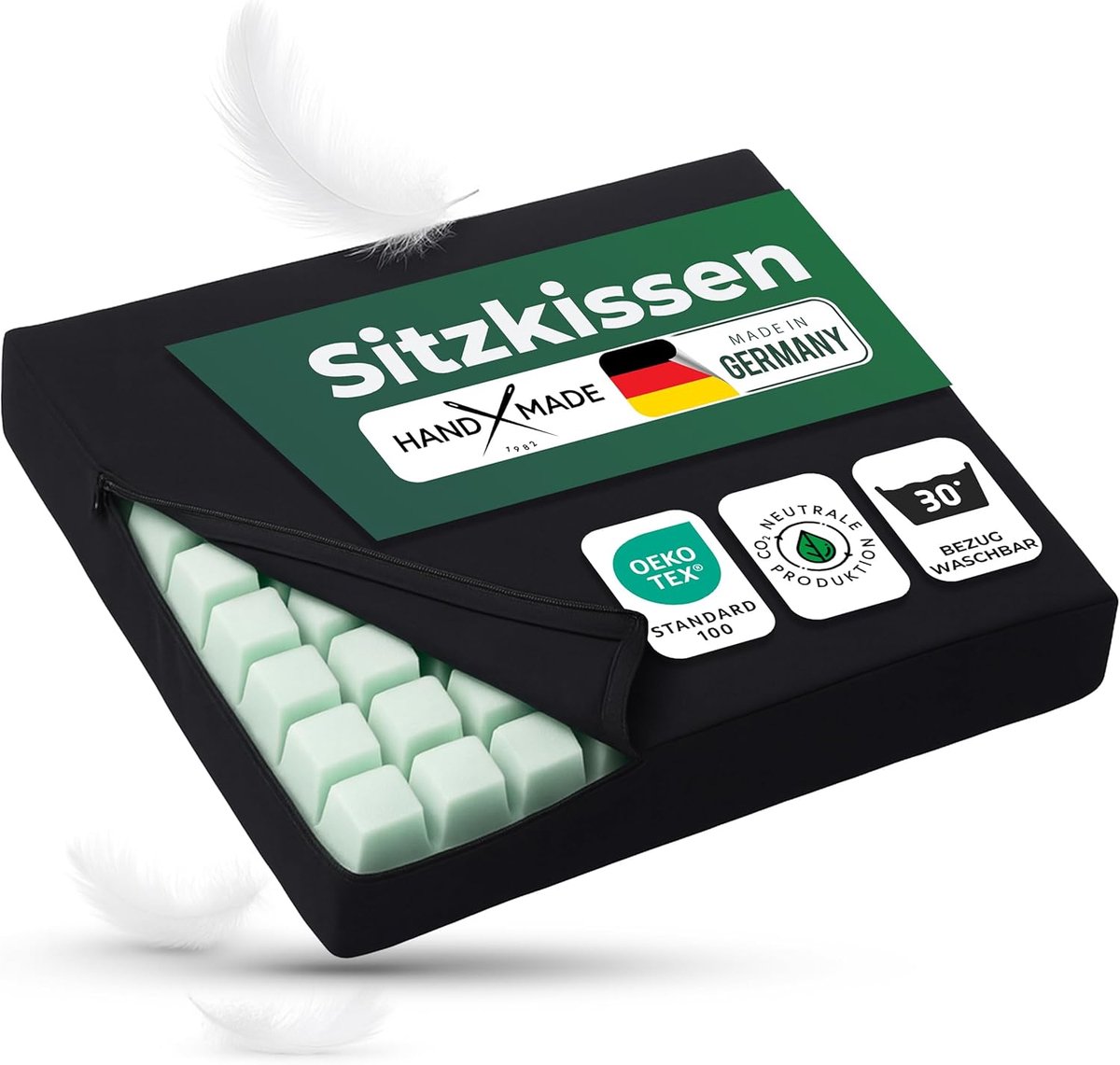 Novaliv Rolstoelkussen & Zitkussen Rolstoel  Anti-decubituskussen, Decubitus Zitkussen, Wasbaar Gelkussen voor Rolstoelen, Kantoor, Thuiskantoor, Auto & Reizen, Rolstoelaccessoires Zwart