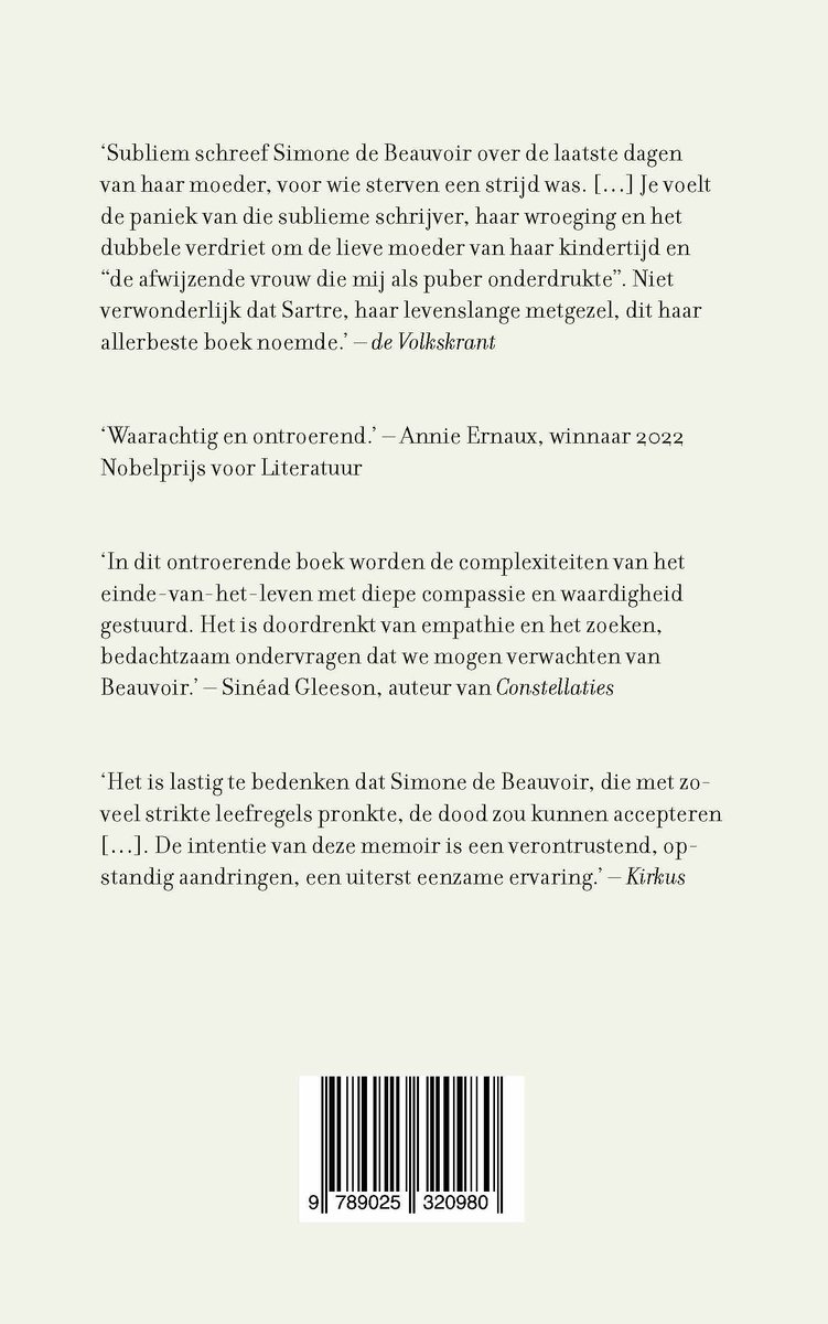 Een zachte dood - back cover