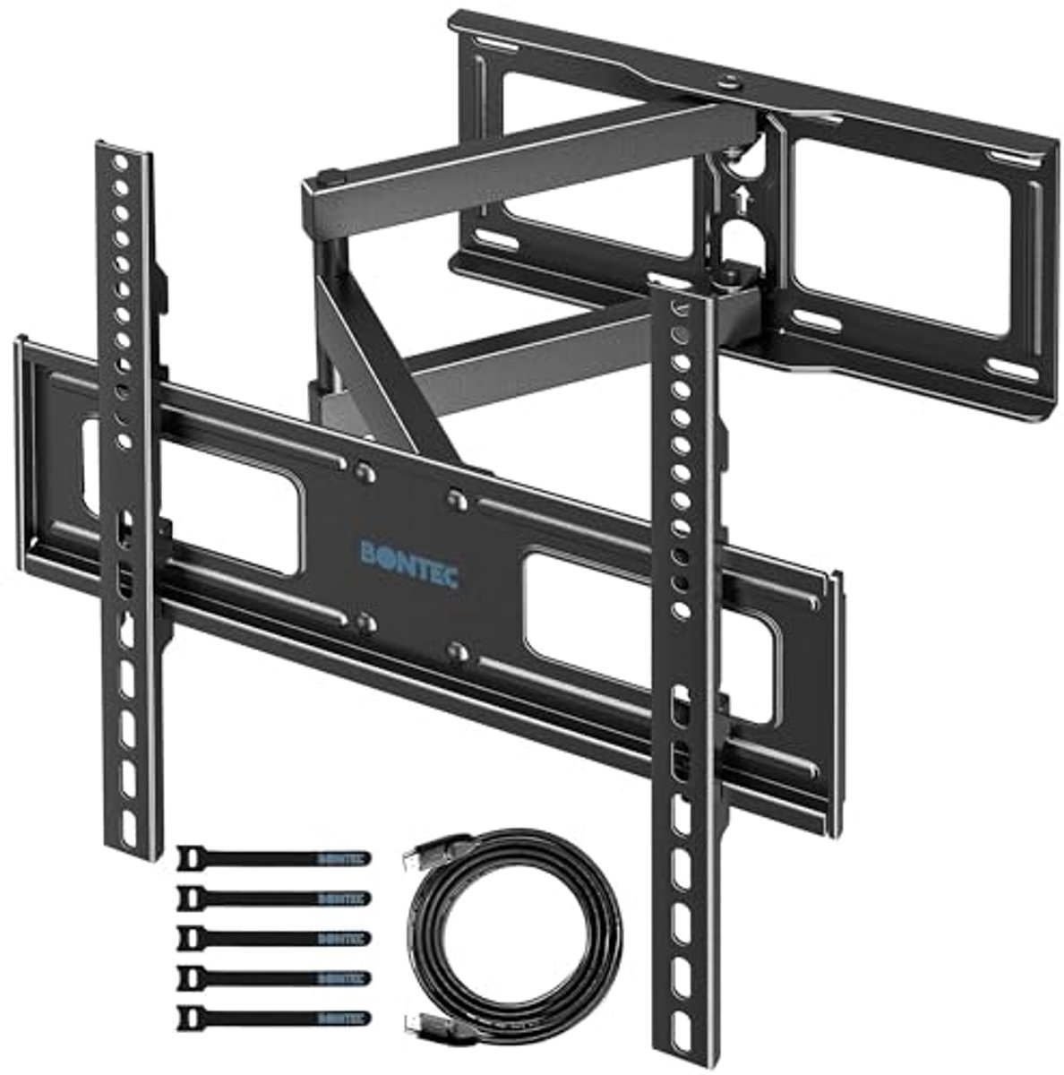 Verstelbare TV muurbeugel voor 26-60 inch, bundel met HDMI-kabel en accessoires