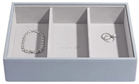Stackers Witte klassieke middelgrote juwelendoos horloge/accessoires laag Stackers Witte klassieke middelgrote juwelendoos horloge/accessoires laag