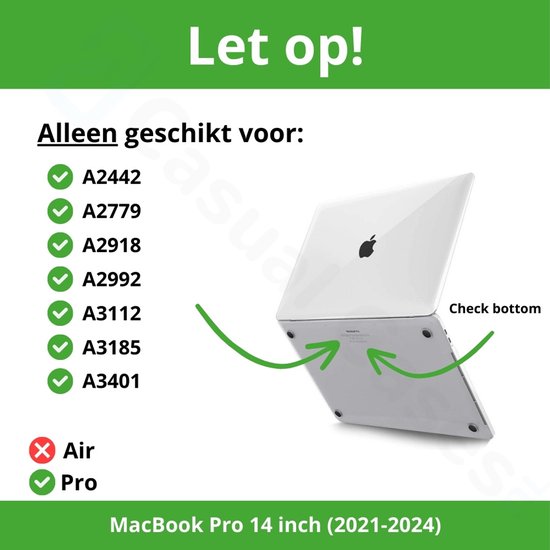 Étui Lunso pour MacBook Pro 14 pouces (2021-2024) - Coque - Candy Floss