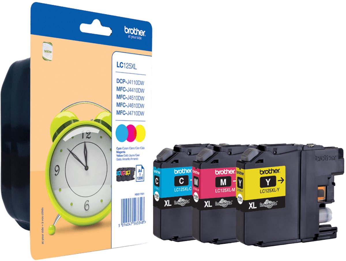 Brother LC-125XL - Inktcartridge / Geel / Cyaan / Magenta / Hoge Capaciteit