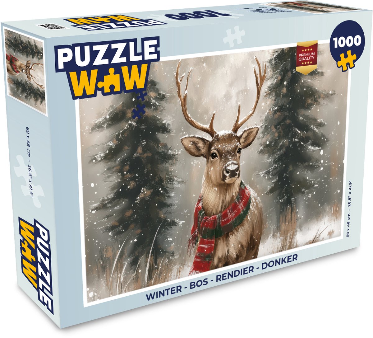Winter - Bos - Rendier - Donker