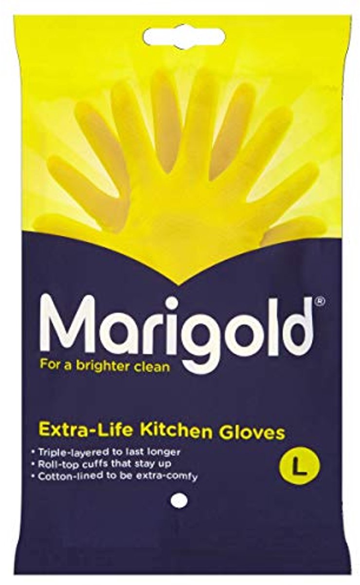 Unisex Keukenhandschoenen Goudsbloem Extra Life - Groot, Geel - 1 Paar