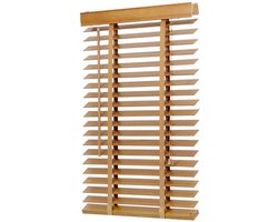 Houten Jaloezieën 50 mm 80 x 130 cm - Aanpasbaar en van Echt Hout