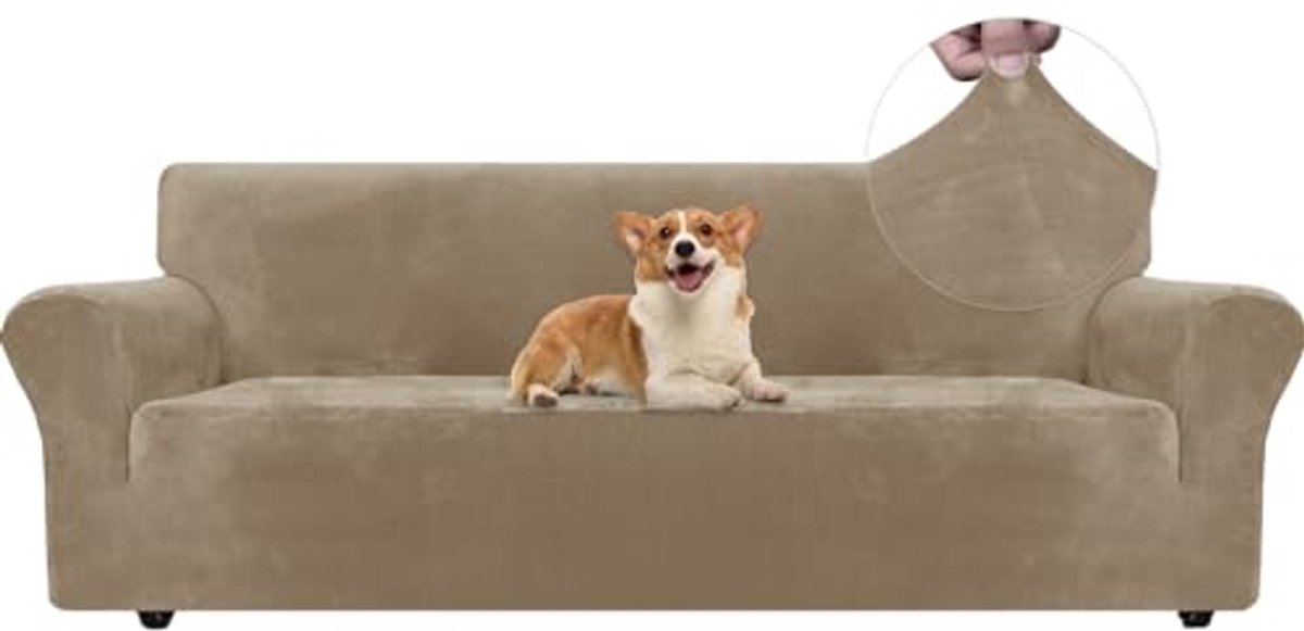 Rekbare Bankovertrek voor 4 Zits Sofa, Universele Anti-slip en Beschermende Hoezen, Geschikt voor Huisdieren