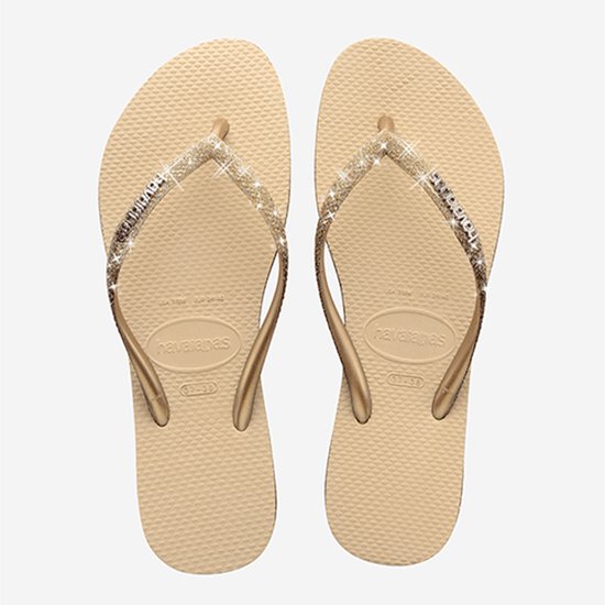 Havaianas Slim Glitter II Slippers - Zand - Goud