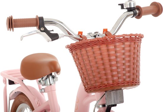 AMIGO Fairy Kinderfiets - Meisjesfiets 12 Inch - Met Terugtraprem - Met Zijwieltjes - Zalmroze van AMIGO — afbeelding 5