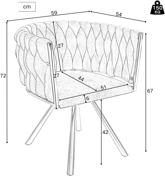 Draaistoelen - Eetkamerstoelen - Stoelen Met Armleuning - Comfortabele Stoelen - Ademend Linnen - 360° Draaifunctie — afbeelding 5